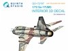 Quinta Studio QD+72167 Su-17UM3 3D-Printed & coloured Interior on decal paper (Modelsvit) (with 3D-printed resin part) 1/72